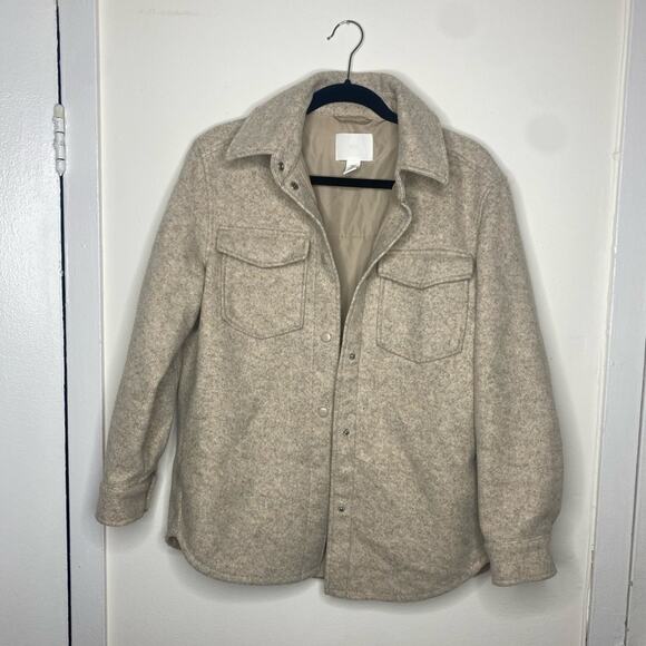 H&M Shacket XS - Beige Oversized Fall Jacket - Picture 1 of 6